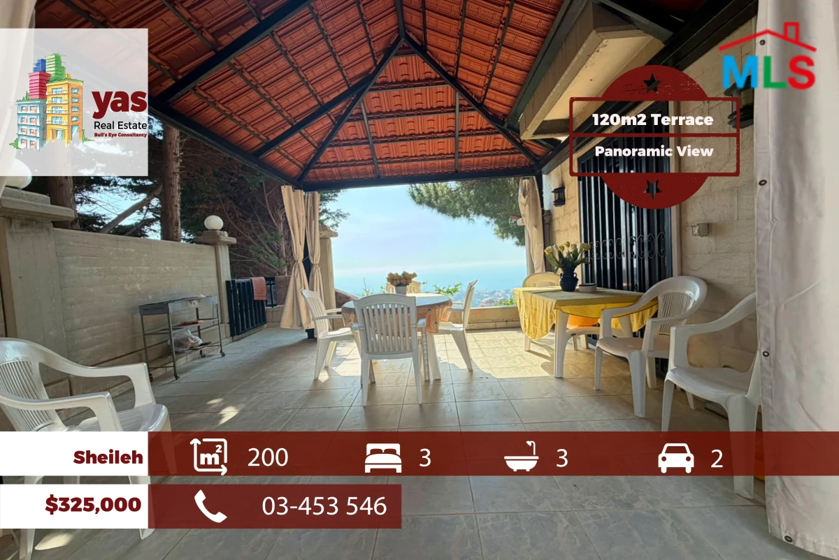 Sheileh 200m2 | 120m2 Terrace | Panoramic View | Well lighted | EL