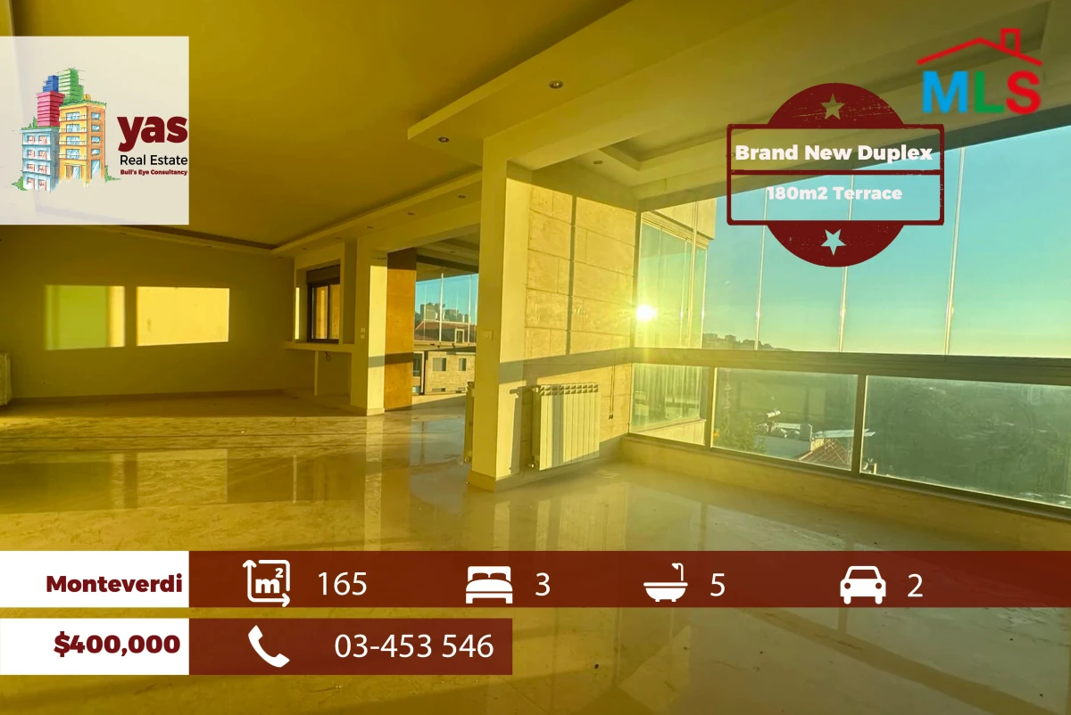 Monteverdi 165m2 | 180m2 Terrace | Brand New Duplex | OH