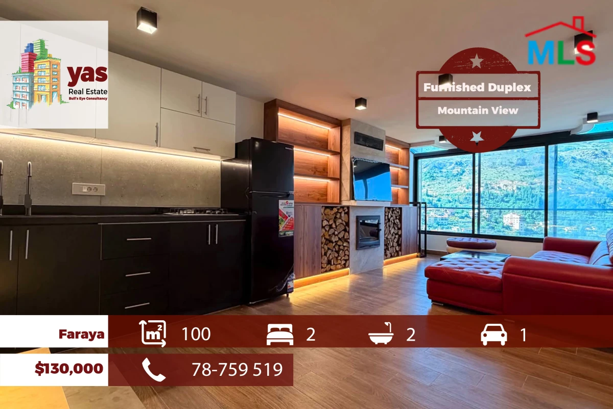 Faraya 100m2 | Furnished Duplex | Mountain View | High End | DA