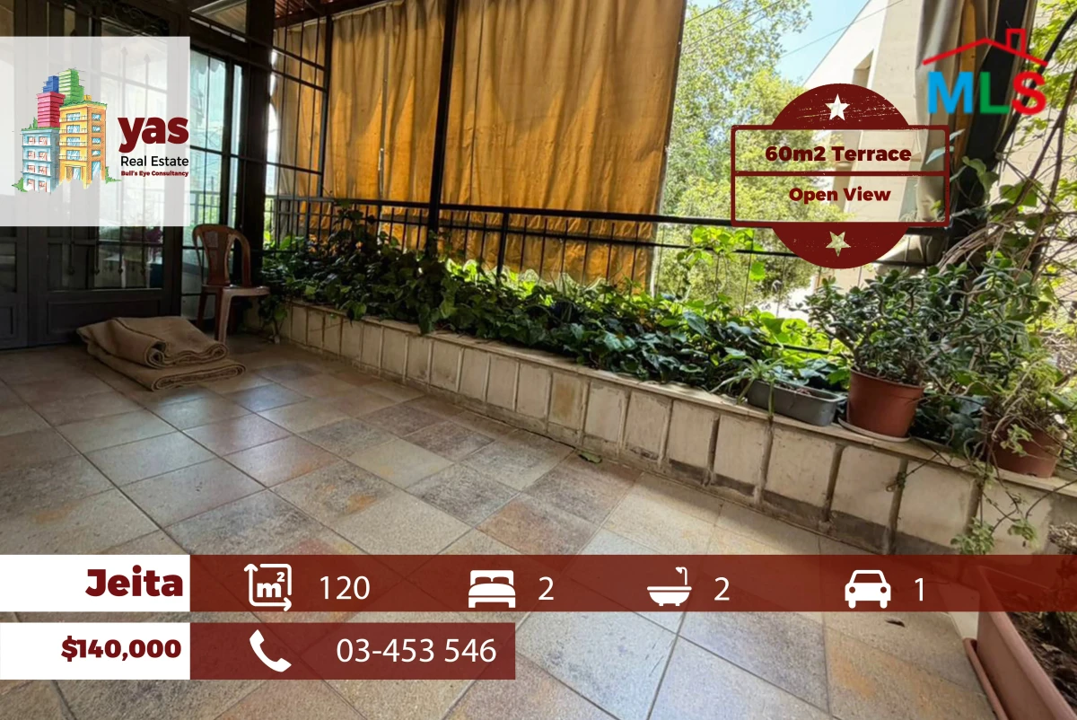 Jeita 120m2 | 60m2 Terrace | Well Maintained | Open View | EL