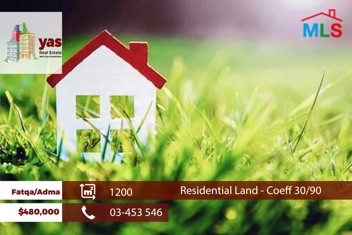 Fatqa 1200m2 | Land | Residential | Prime Location | Coeff 30/90 | ABA