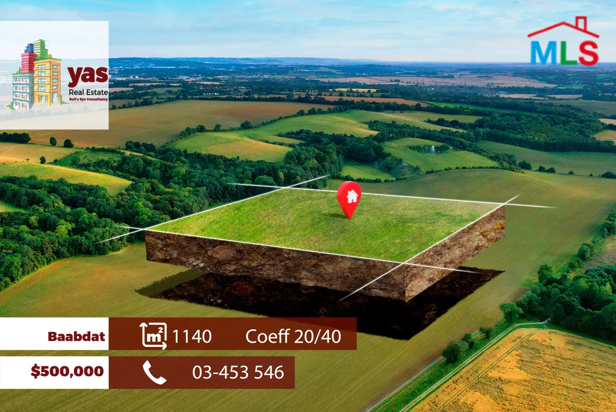 Baabdat/Shammis 1140m2 | Land | Coeff 20/40 | Perfect Investment | TCH