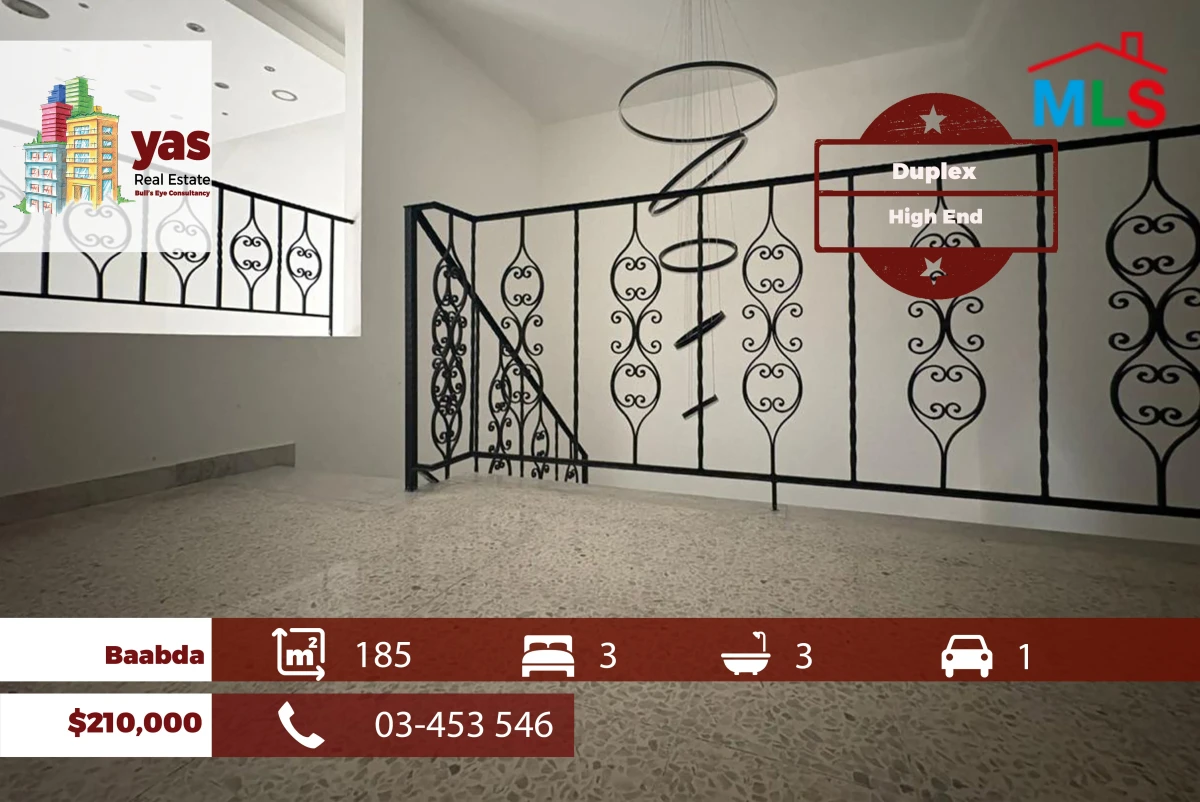 Baabda 185m2 | Duplex | Prime Locaiton | High End | OH