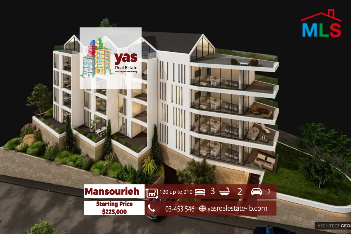 Mansourieh 120m2 up to 210m2 | Under Construction | Pyt Facilities|THC