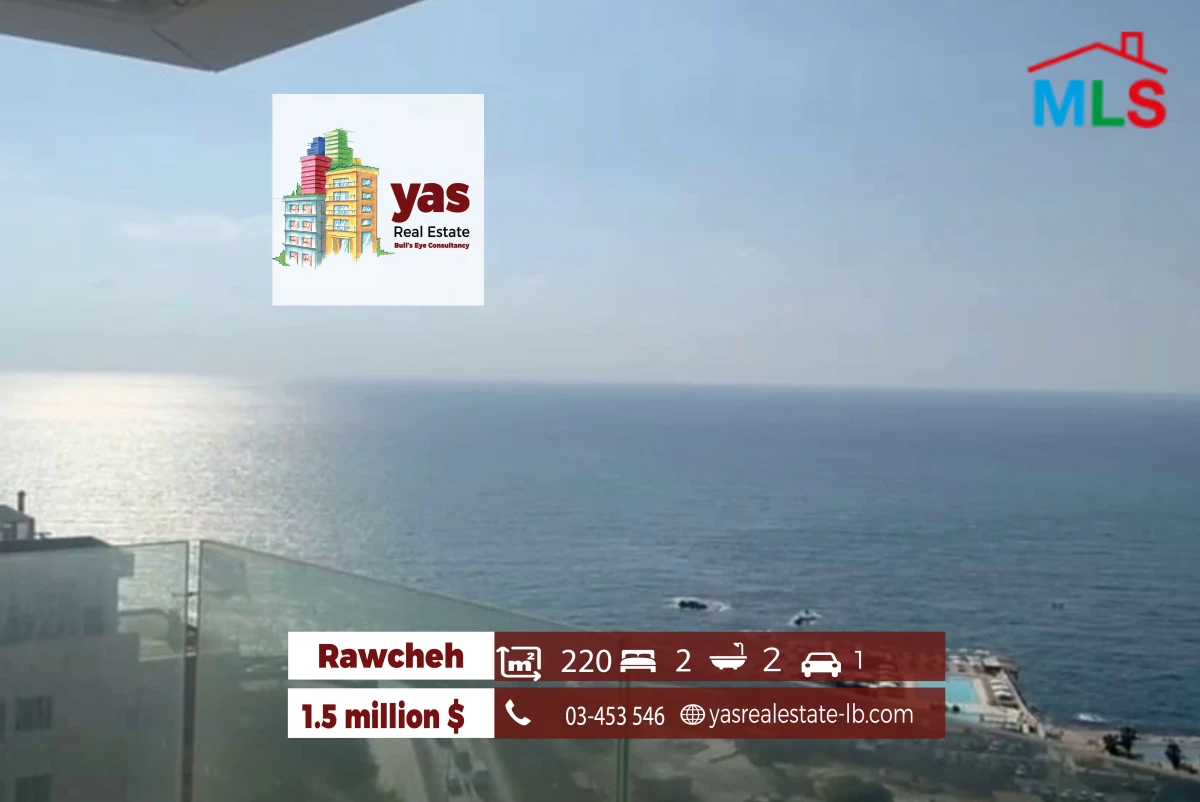 Rawcheh 220m2 | High Floor | Rent | Sea View | Classy Area | OH