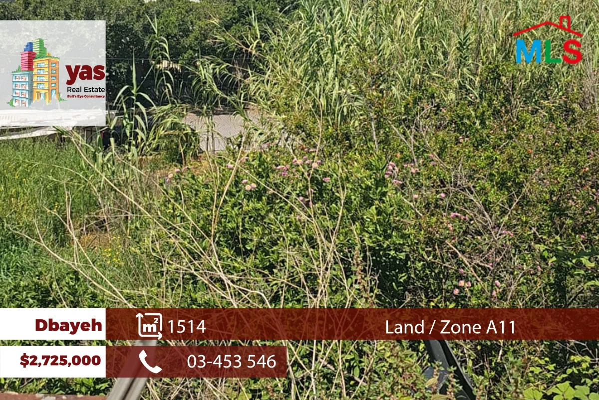 Dbayeh 1514m2 | Land | Zone A1 | Perfect Investment | OH