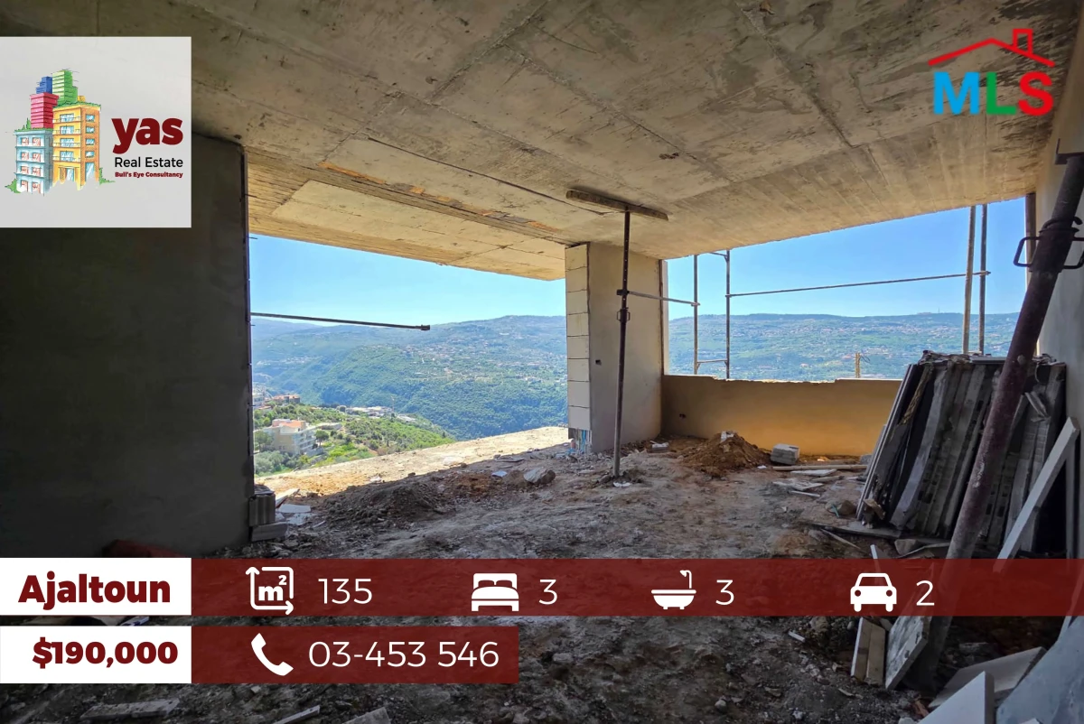 Ajaltoun 135m2 | 50m2 Terrace | Payment Facilities | Mountain View |TO