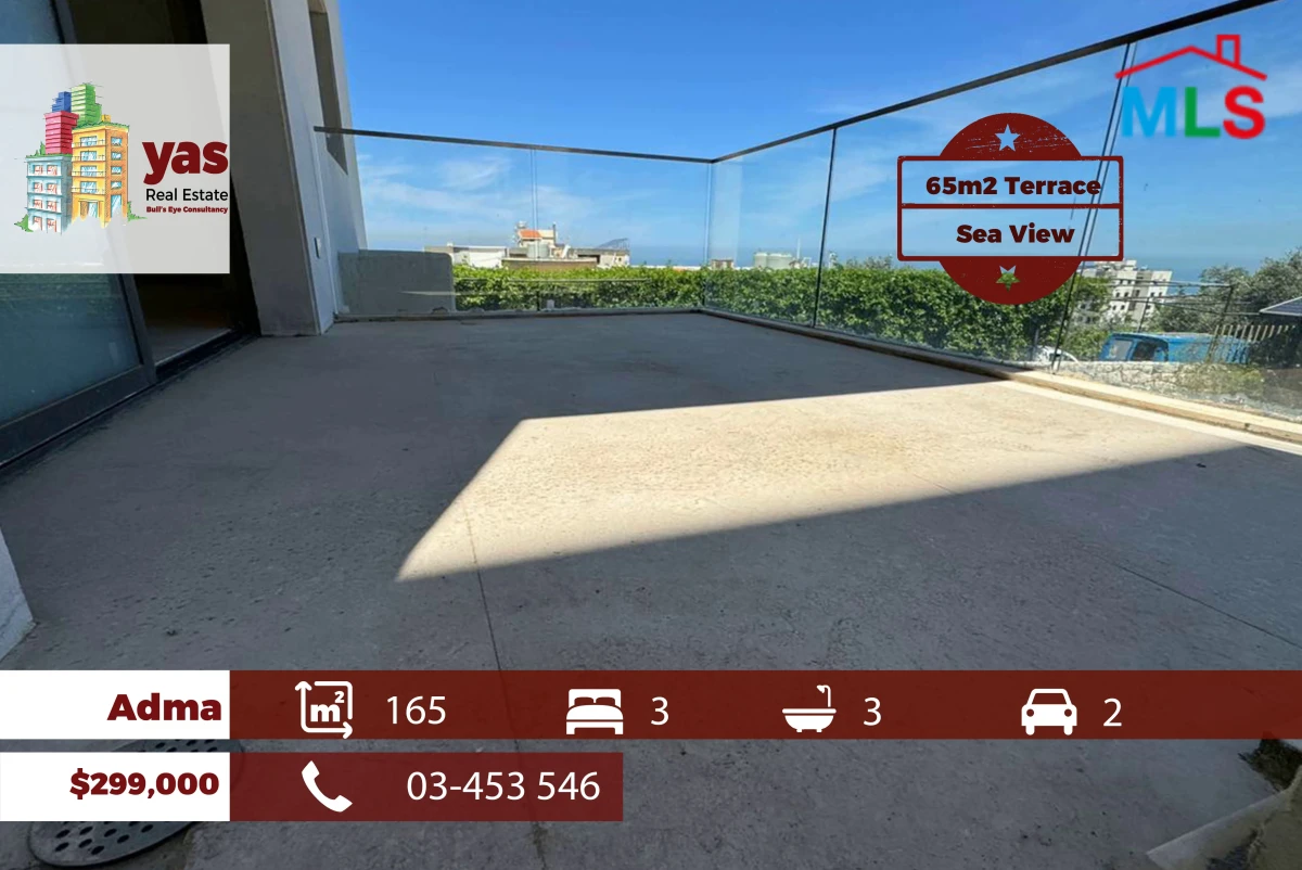Adma 165m2 | 65m2 Terrace | Brand New | Sea View | Catch | OH